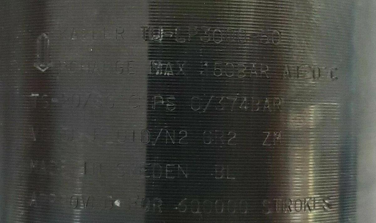 Used KALLER TU-LP3000-50 NITROGEN GAS SPRING MAX 150 BAR