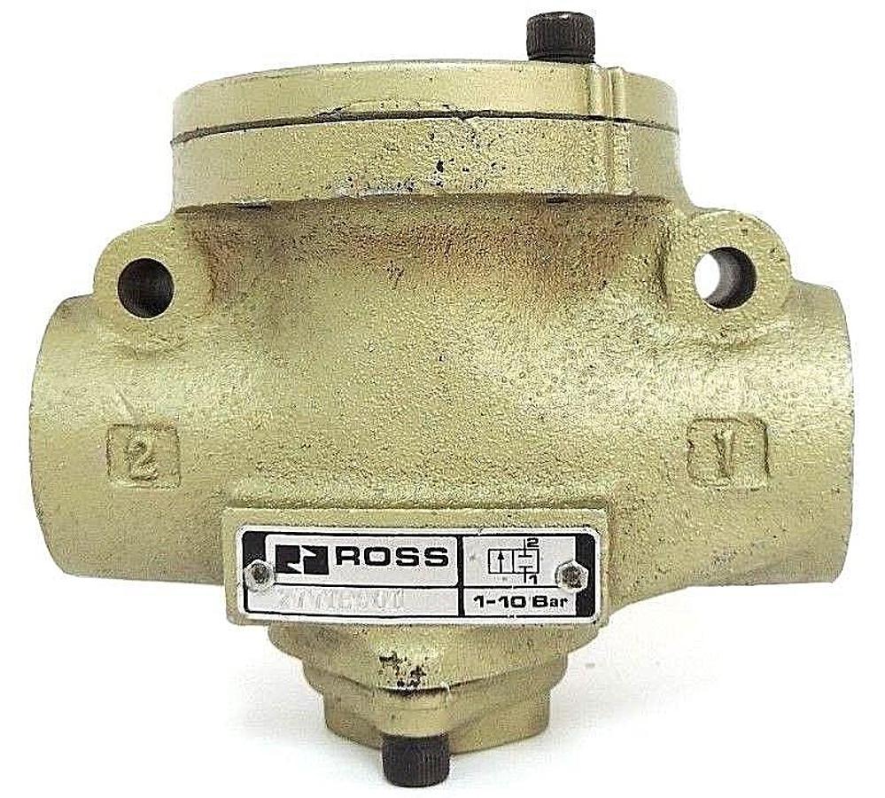 Used NEW ROSS 2771B6011 VALVE 1-10 BAR 1 OT 2W NC L INT PQUEEN