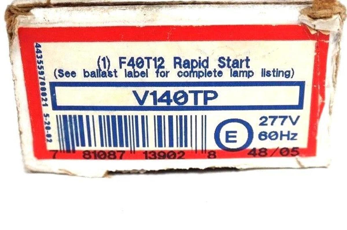 Used NIB ADVANCE V140TP RAPID START F40T12 BALLAST MARK III ENERGY SAVER V-140-2-TP