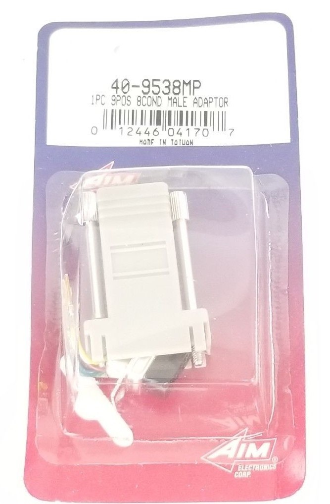 NIB AIM 40-9538MP 1PC 9POS 8COND MALE ADAPTOR 409538MP