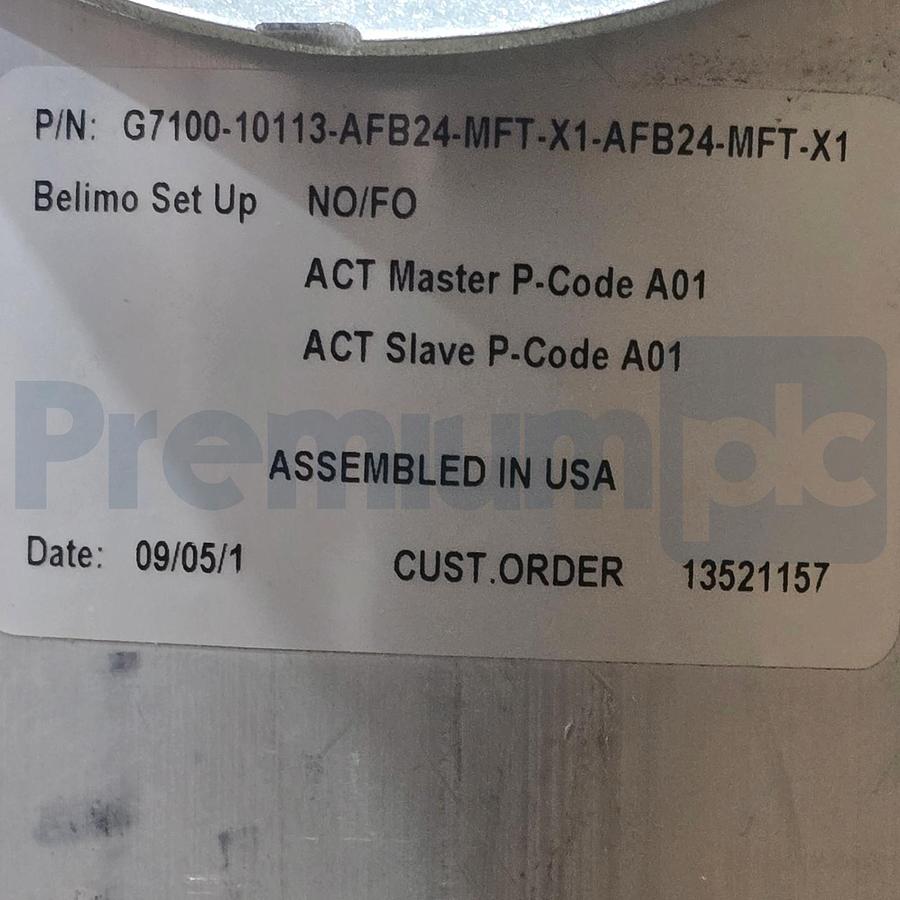 Used Belimo G7100-10113 4" DN100 3-Way Flanged Globe Valve NO/FO w/Actuator Stack NEW