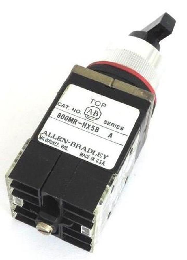 Used NEW ALLEN BRADLEY 800MR-HX5B SELECTOR SWITCH OPERATOR 800MRHX5B SER. A