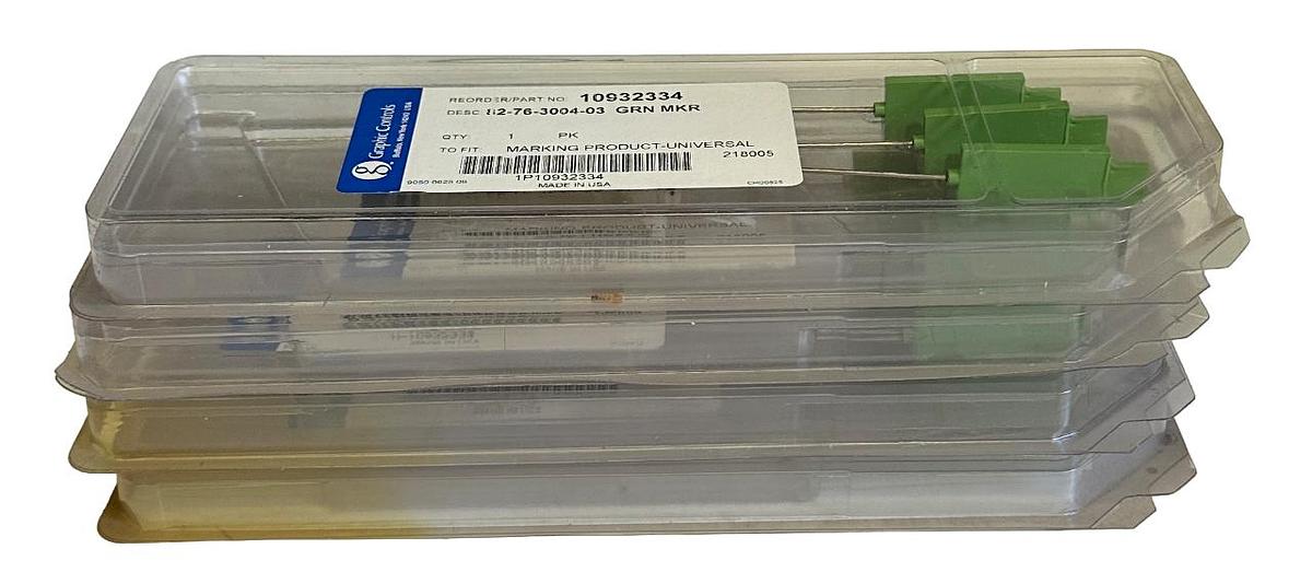 Used 12 NEW GRAPHIC CONTROLS 82-76-3004-03 / 10932334 GREEN UNIVERSAL MARKERS
