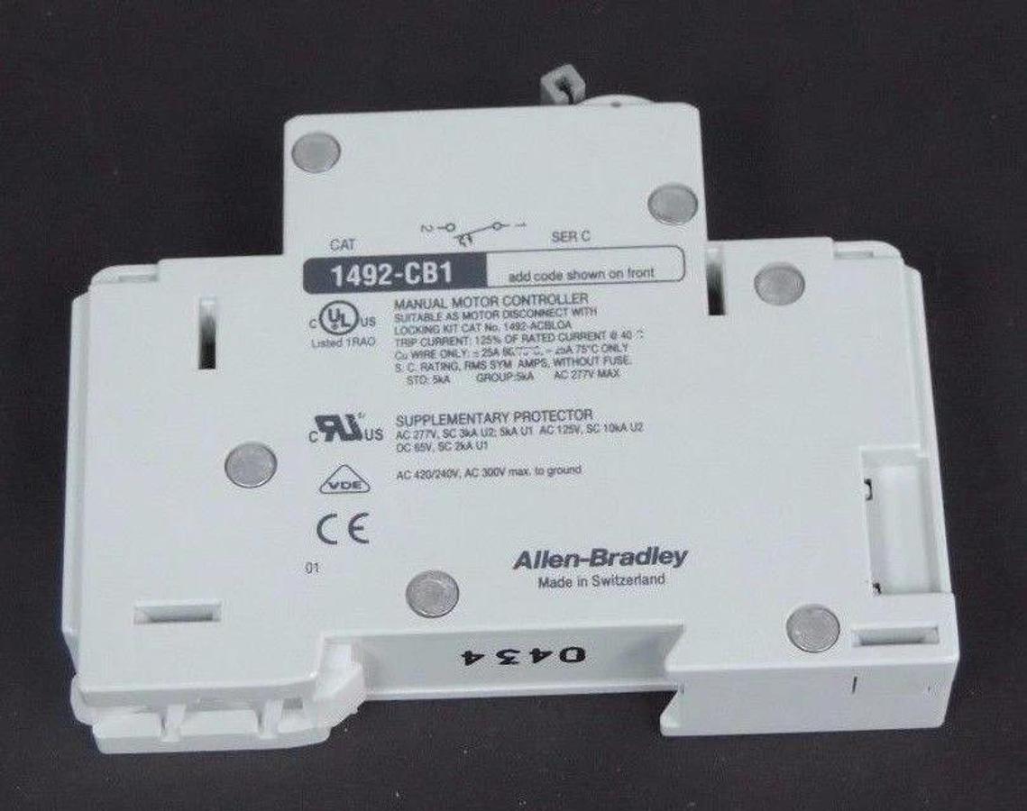 NIB ALLEN BRADLEY 1492-CB1H060 ENERGY LIMITING CIRCUIT BREAKER SER C 1492CB1H060