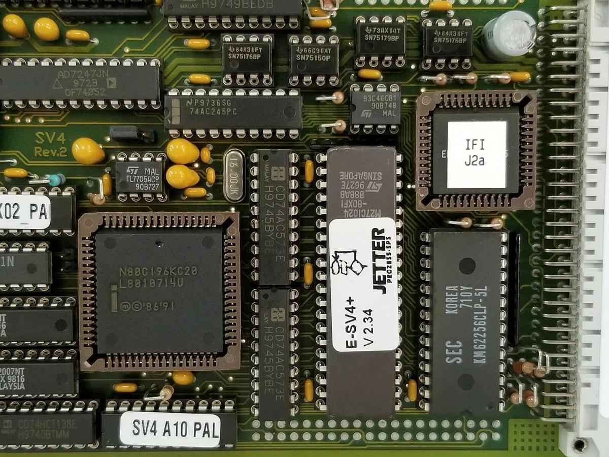 Used JETTER SV4-10A2 REV. 2 CONTROL CARD E-SV4+ V2.34 SV4-K02 SV4-A10 SV4 SV4-2