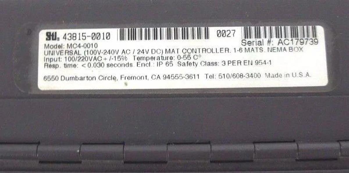 Used STI MC4-0010 SAFETY MAT CONTROLLER 43815-0010