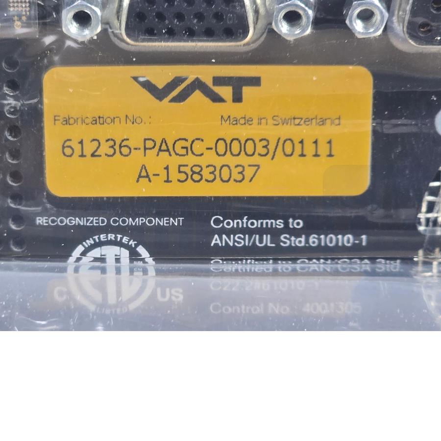 Used VAT 61236-PAGC-0003/0111 Butterfly Valve DN63 2-1/2" FLG ISO-F Aluminum Logic