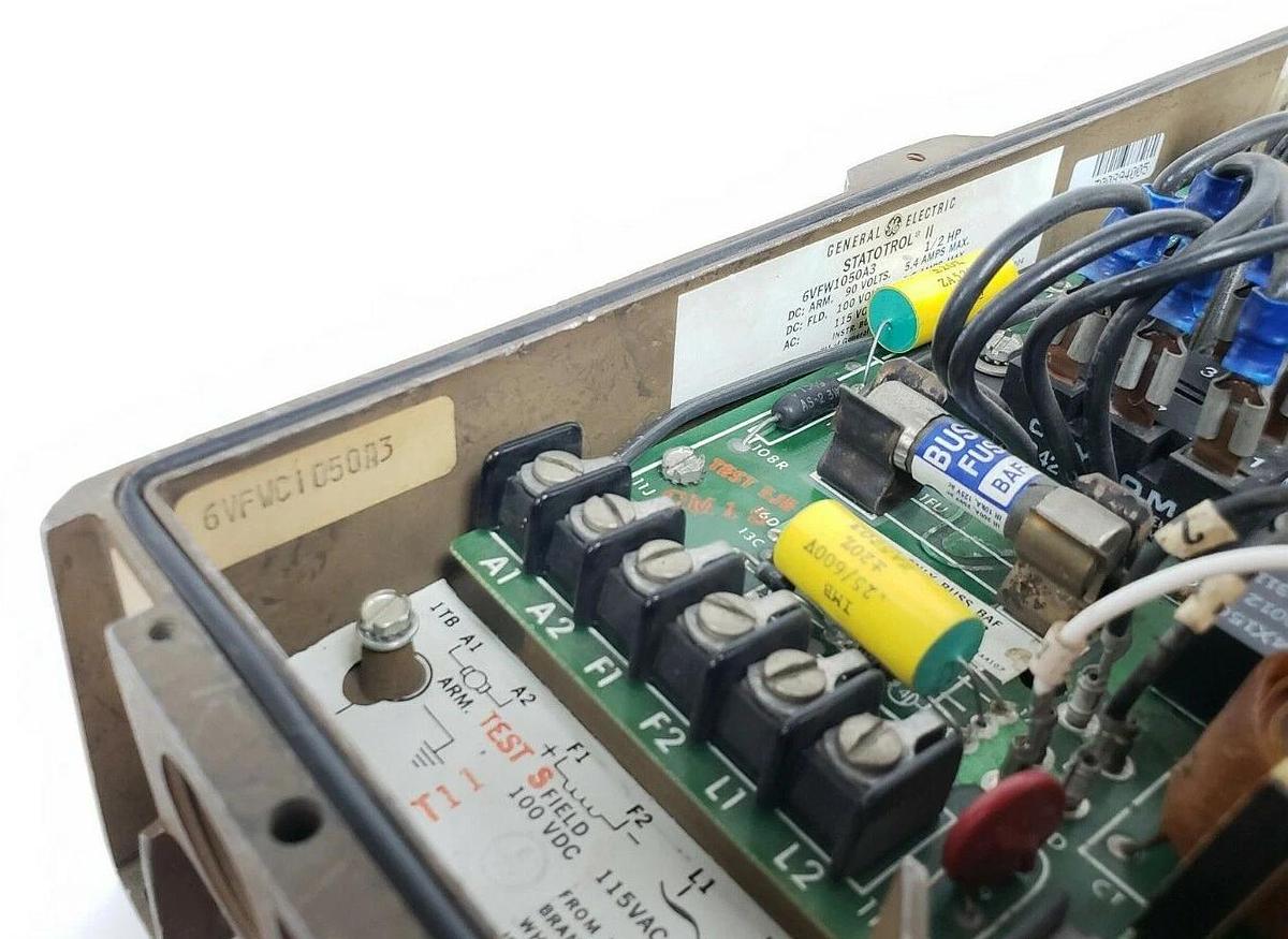 Used GE 6VFW1050A3 STATOTROL II DRIVE 6VFWC1050A3 44B331753-G113 1/2HP (INCOMPLETE)