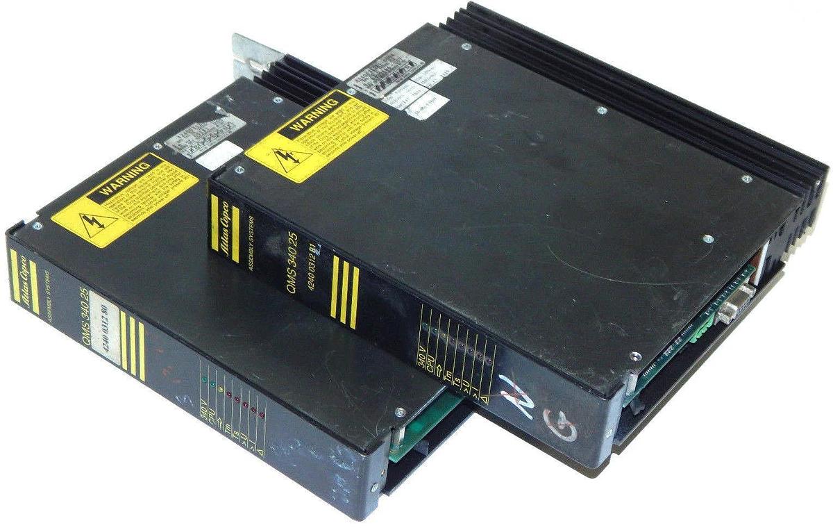 Used LOT OF 2, ATLAS COPCO QMS-340-25 SERVO CONTROLLER 4240 0312 80, 4240 0312 81