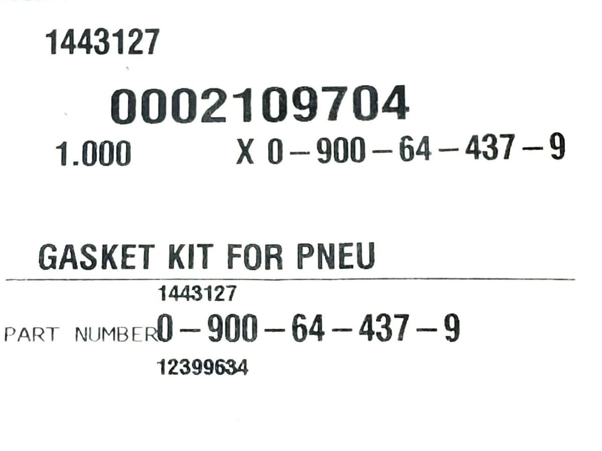 Used NEW KRONES 0002109704 KASKET KIT 0-900-64-437-9, 1443127