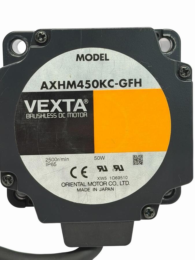 Used NEW ORIENTAL MOTOR CO. VEXTA AXHM450KC-GFH BRUSHLESS MOTOR GFH4G50 GEAR HEAD