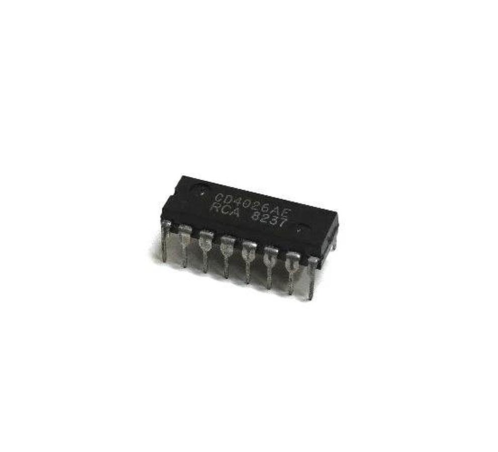 LOT OF 24 RCA CD4026AE, IC CHIPS NAND/AND GATE CMOS 16-PDIP