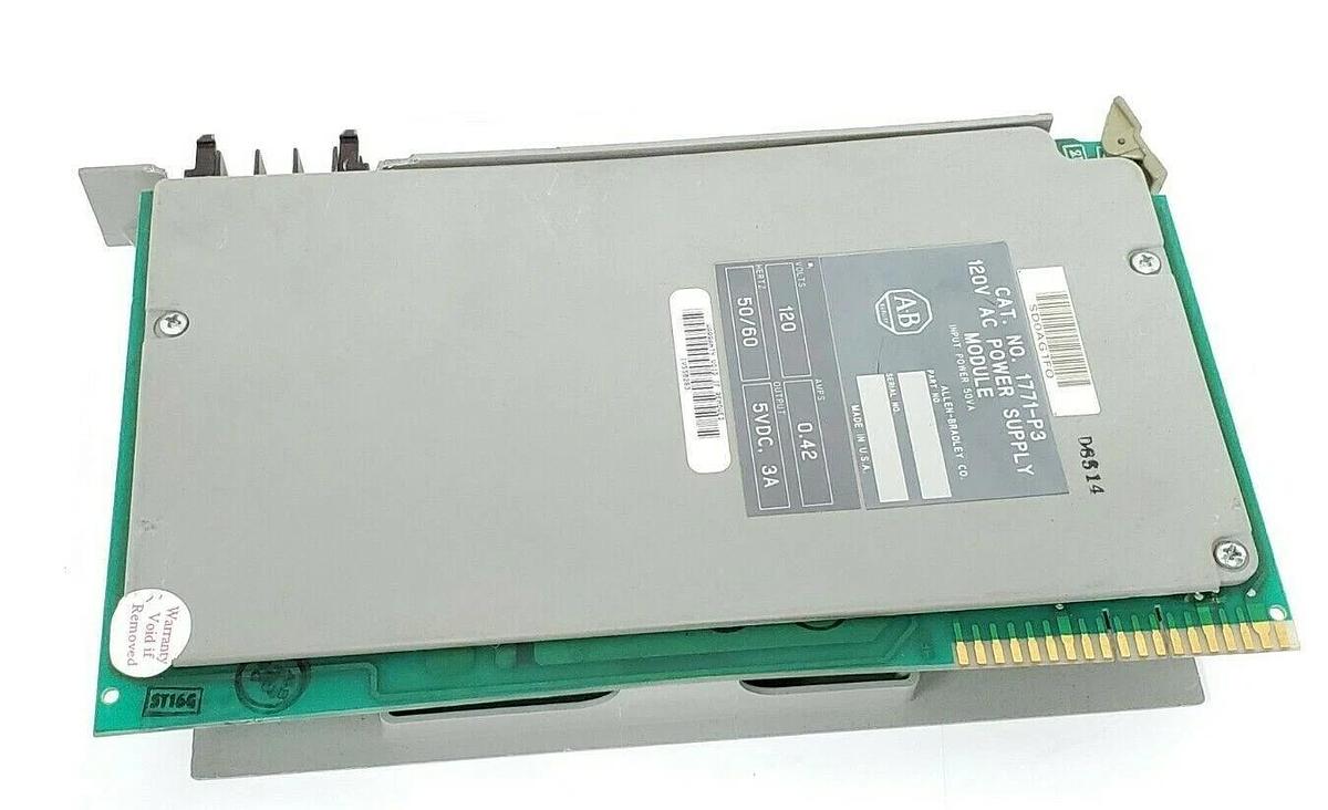Used ALLEN-BRADLEY 1771-P3 120VAC POWER SUPPLY MODULE 0.42A, 50/60HZ, 5VDC/3A OUT