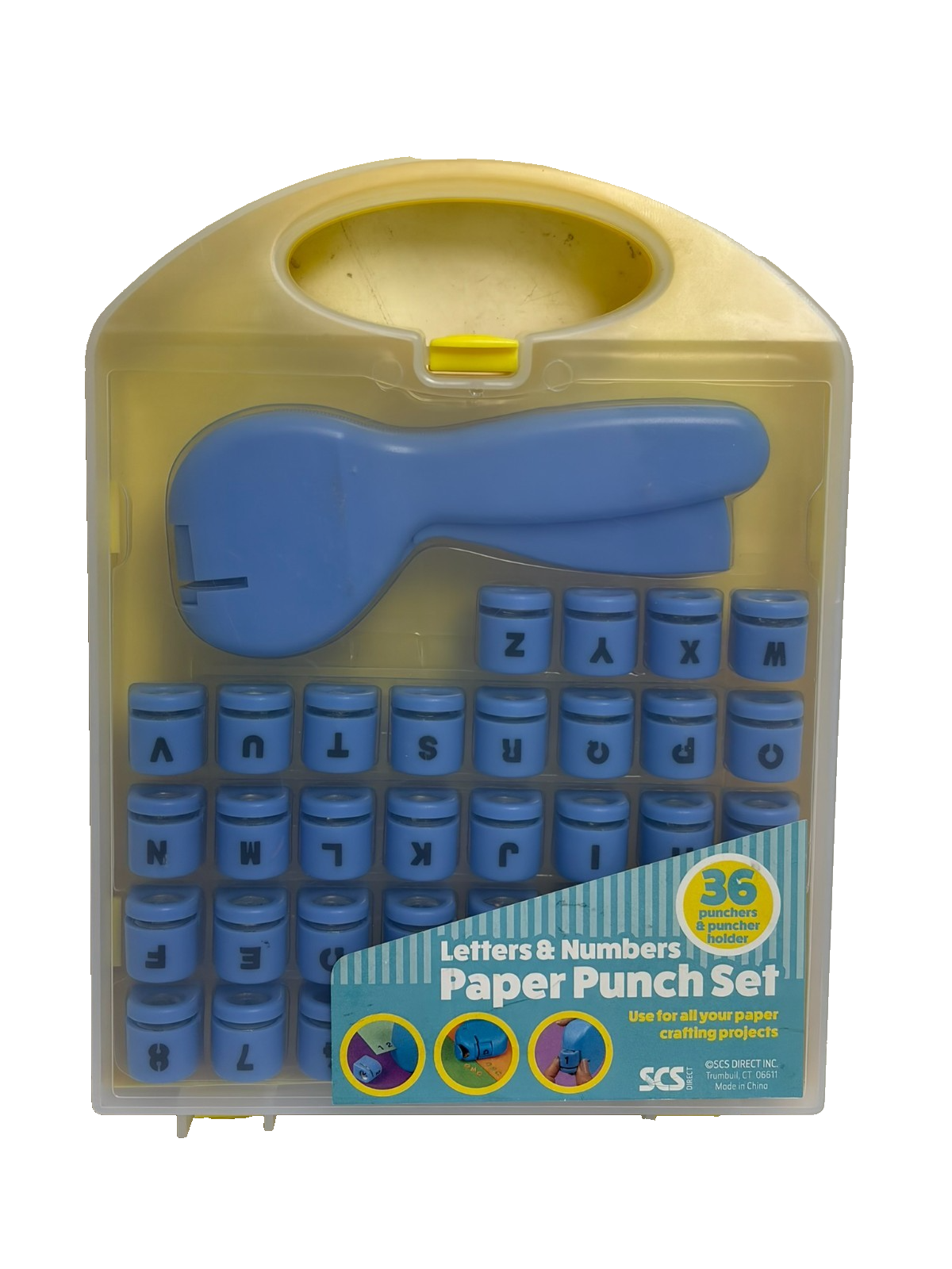 Used SCS Direct Letters Numbers Paper Punch Set 36 Pc Scrapbooking Tool MISSING #3
