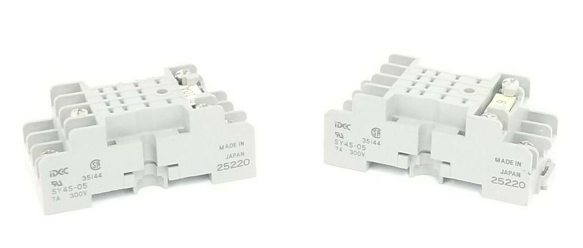 Used LOT OF 2 IDEC SY4S-05 RELAY SOCKET BASES 35144 7A 300V 25220 SY4S05