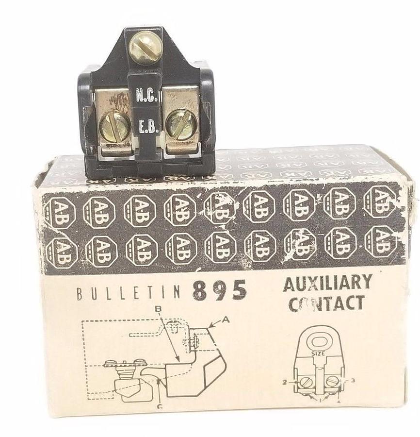 Used NIB ALLEN BRADLEY 1495-G0 AUXILIARY CONTACT 1495G0, SER. A