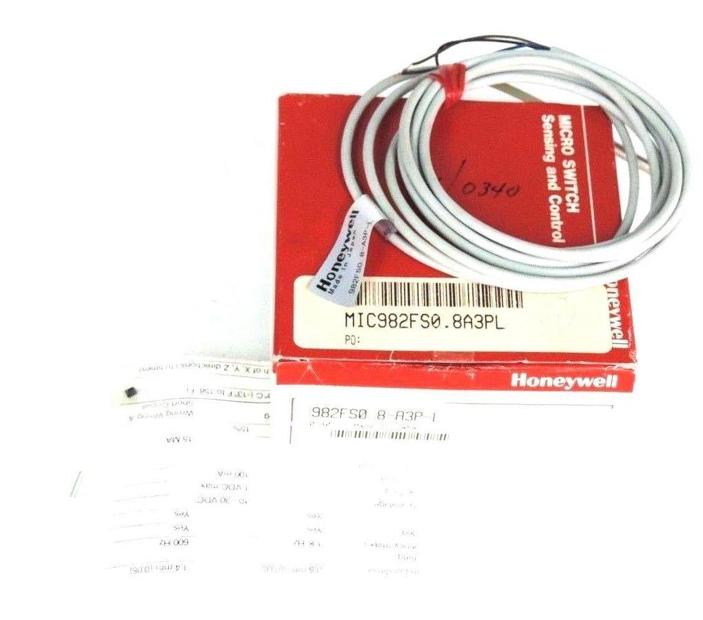 Used NIB HONEYWELL MICRO SWITCH 982FS0.8-A3P-L PROXIMITY SENSOR MIC982FS0.8A3PL