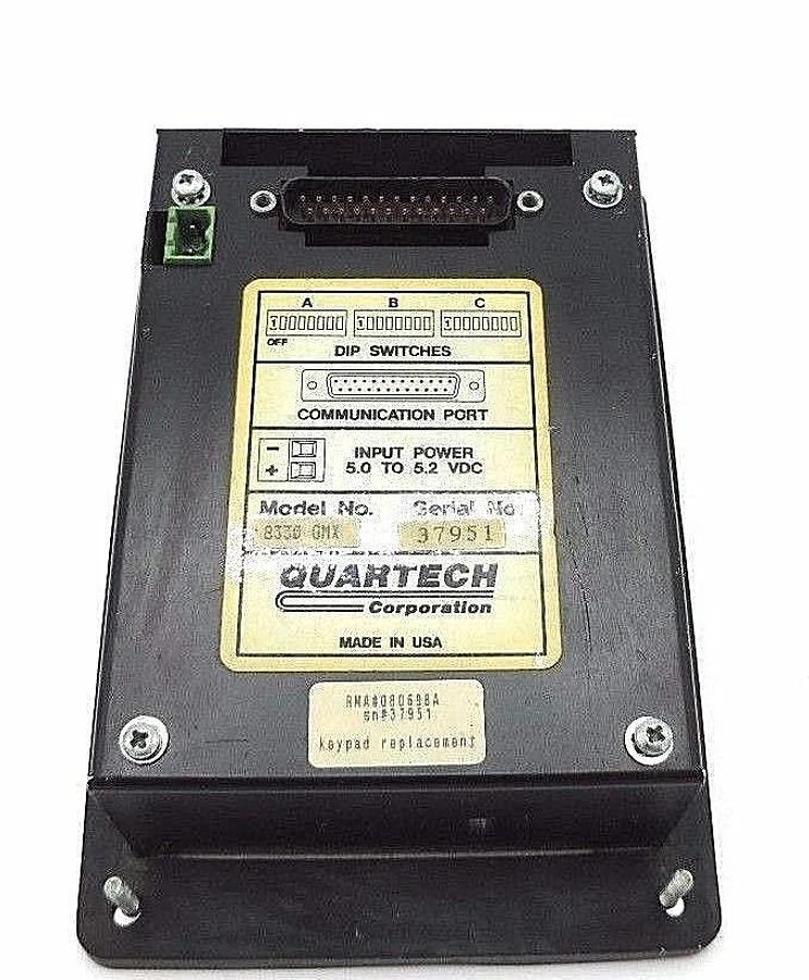 Used QUARTECH 8330 GMX NUMERIC ENTRY / DISPLAY STATION 080698A