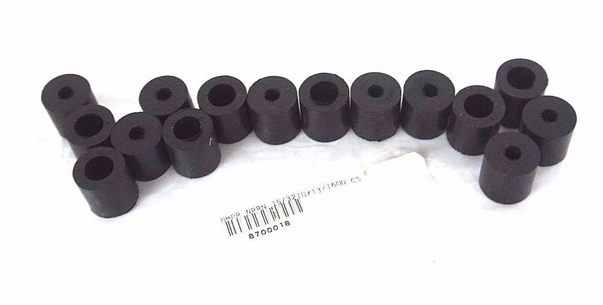 Used LOT OF 15 NEW GENERIC 8700018 RUBBER BUMPERS 15/32 ID X 13/16 OD CS