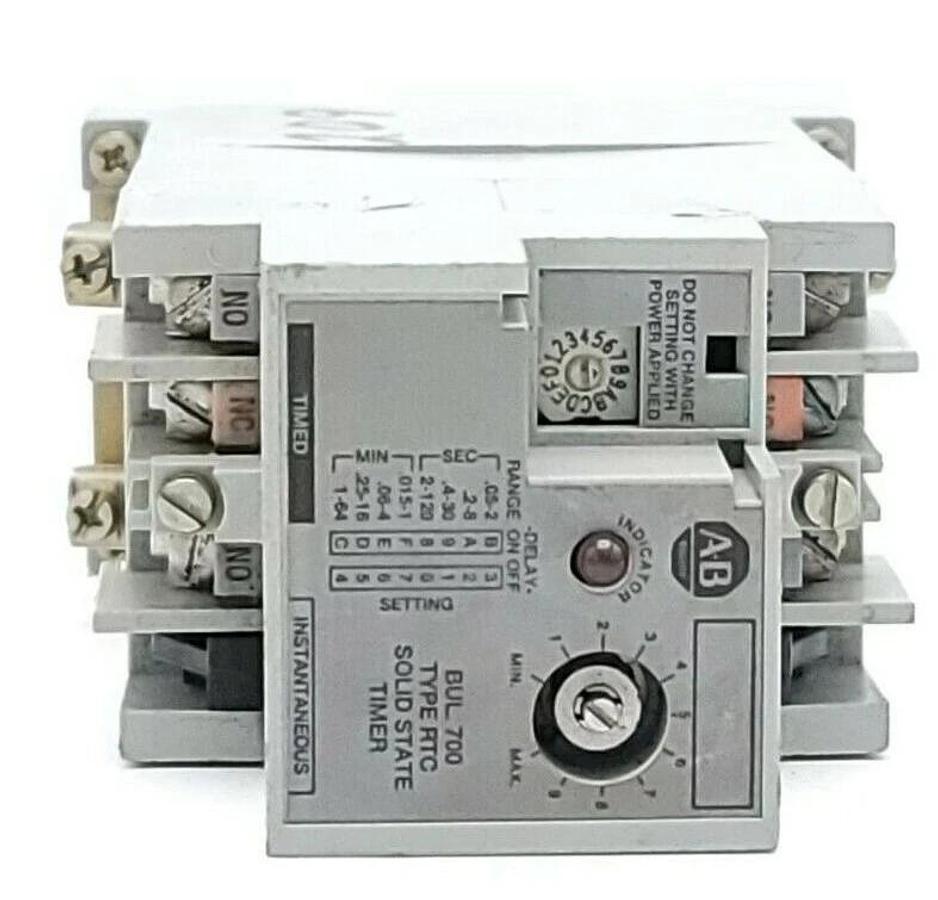 Used ALLEN BRADLEY 700-RTC00000U1 SOLID-STATE TIMING RELAY 120V DC SER. A