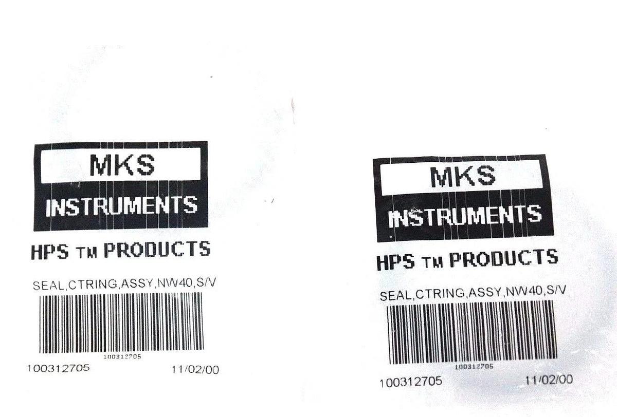 Used LOT OF 2 NEW MKS 100312705 SEAL, CTRING, ASSY, NW40, S/V