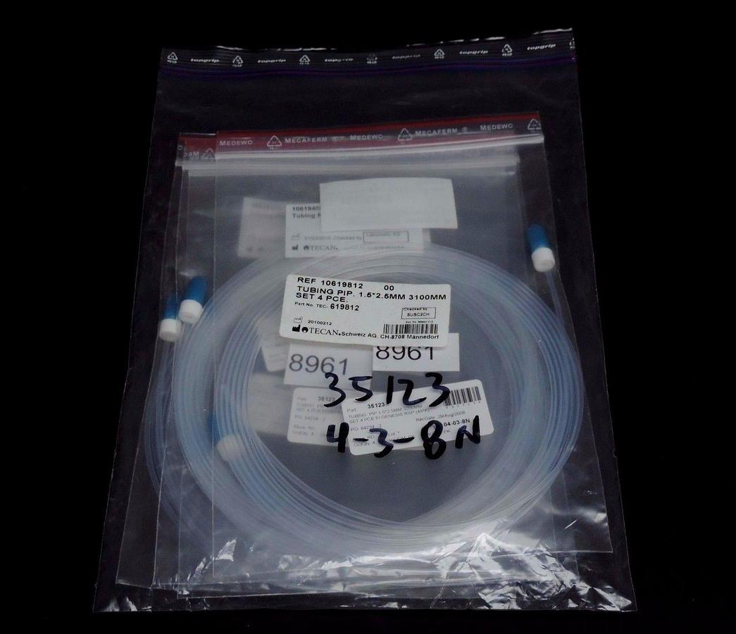 LOT OF 4 NEW TECAN 10619408 TUBING PIPETTE FEP 2.5X1.5X3100 MM 10619812 619812