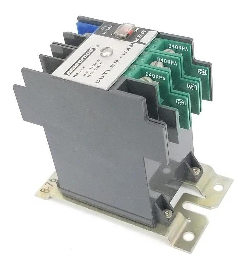 Used CUTLER-HAMMER TYPE R POWERED RELAY NO. D40RB, SER. A1