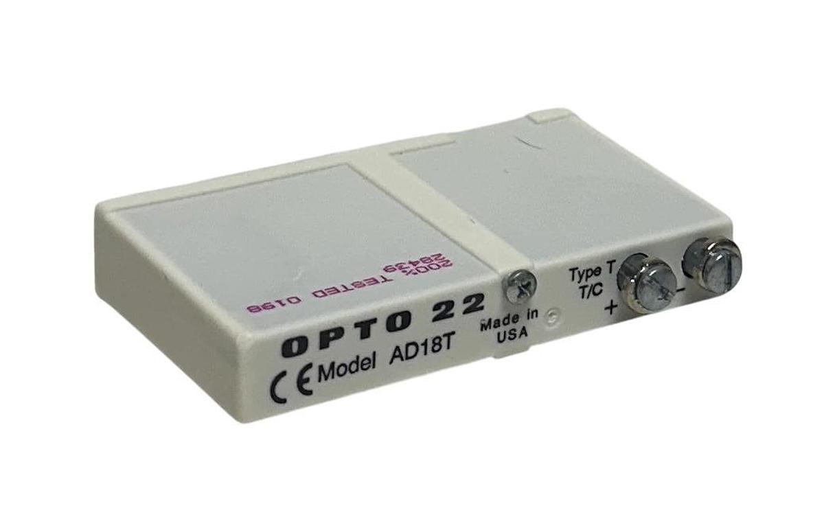 Used OPTO 22 AD18T G1 TYPE T T/C THERMOCOUPLE INPUT MODULE I/O ISOLATED USNP