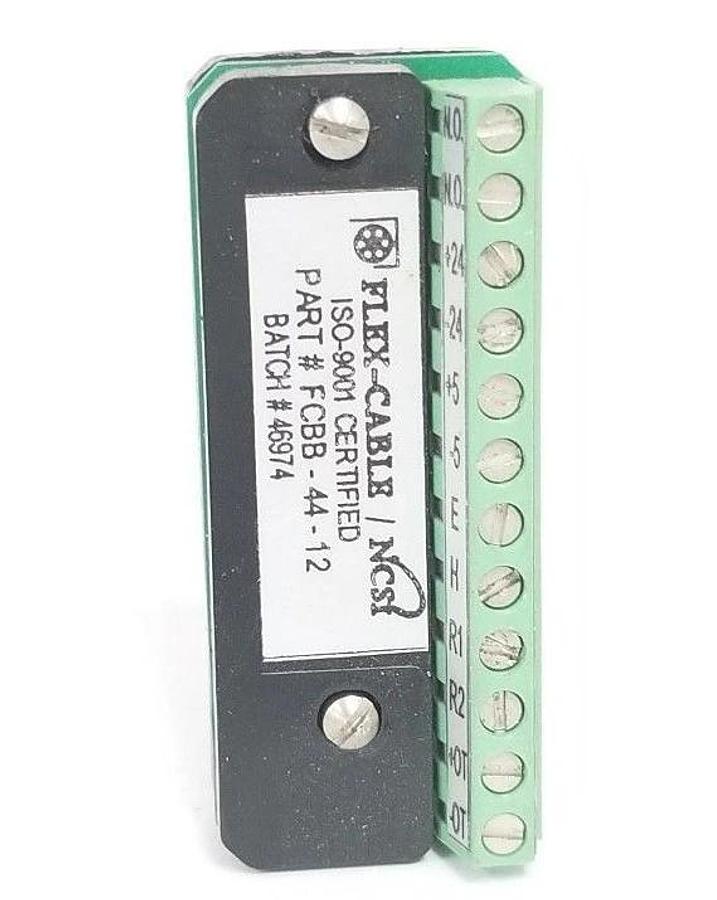 Used FLEX CABLE FCBB-44-12 BREAK-OUT BOARD I/O FOR SERVO DRIVES W/SERCOS I/F, FCBB441