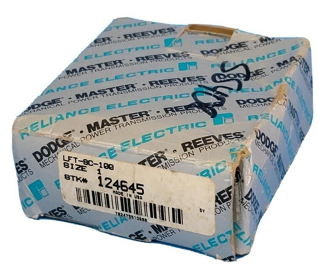 Used NIB DODGE 124645 BALL BEARING 2-BOLT LFT-8C-100 SIZE 1