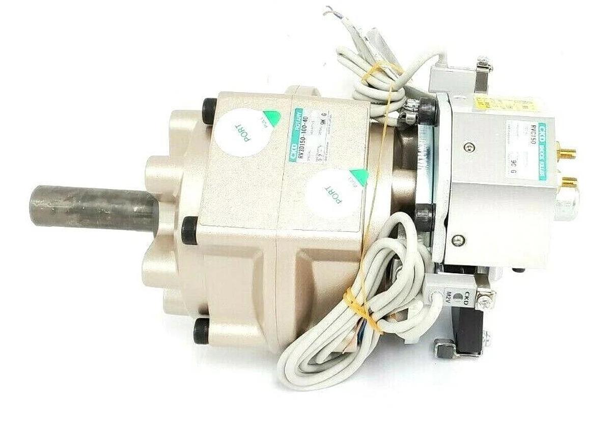 Used NEW CKD RV3D150-100-40-M2V-D-C ROTARY ACTUATOR RVC150 RV3D150-100-40