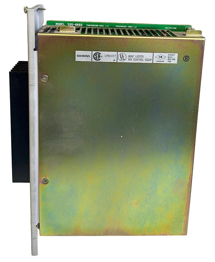 Used SIEMENS MODEL 505-6660 / 5056660 System 505 POWER SUPPLY 110/220VAC