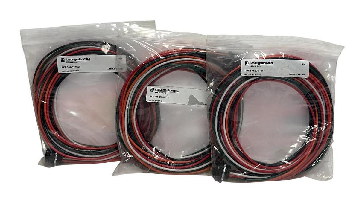 Used 3 LUMBERG AUTOMATION RKF 501-677/10F / 500002762 Sensor / Actuator Cables NSMP