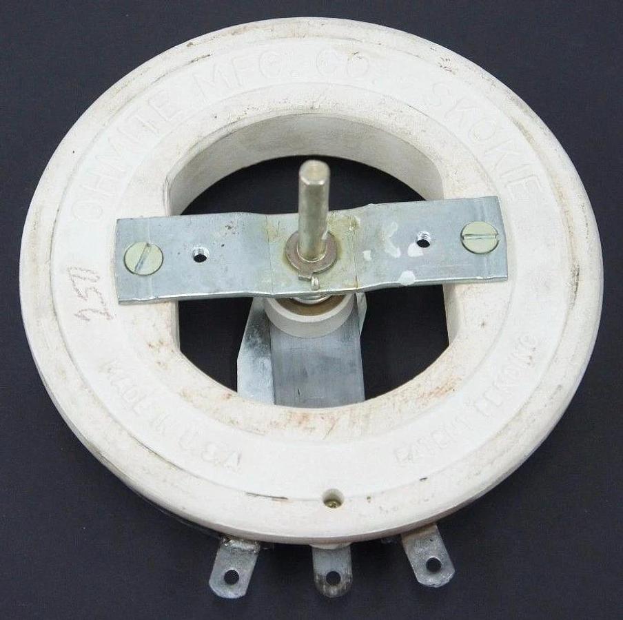 Used NIB OHMITE VITREOUS ENAMELED PHEOSTAT MODEL: R WATTS: 500 OHMS: 250 STOCK#.0864