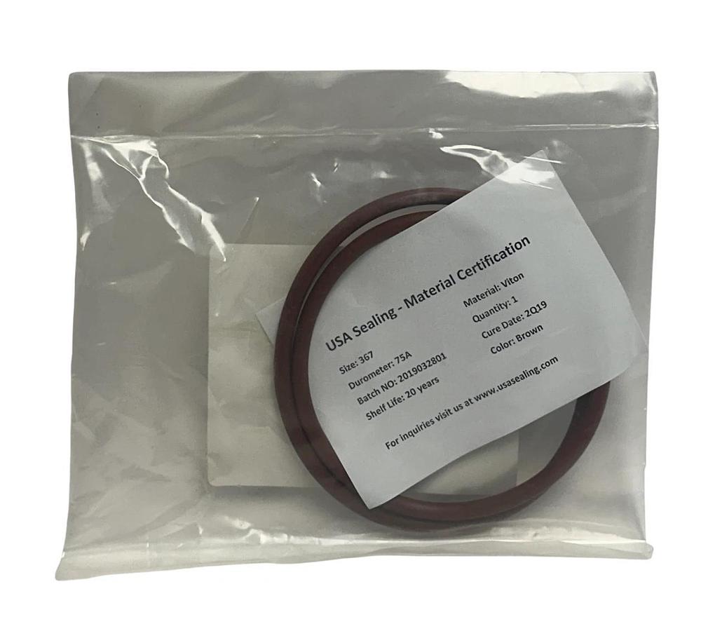 Used 4 USA SEALING ZUSAVB75367 VITON O-RINGS DUROMETER 75A SIZE 367 OEM BROWN NSFS