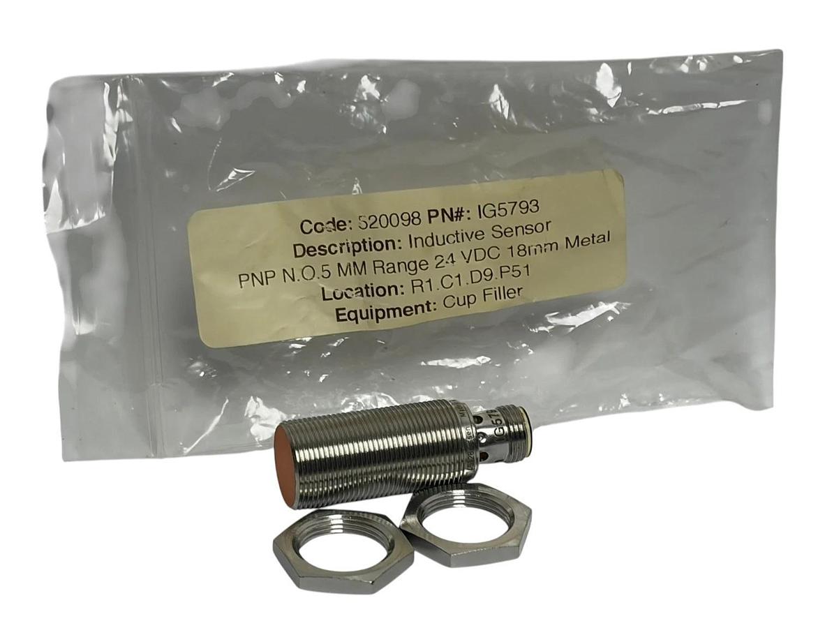 IFM Electronic IG5793 Inductive Proximity Sensor M18 5mm PNP NO - New Surplus