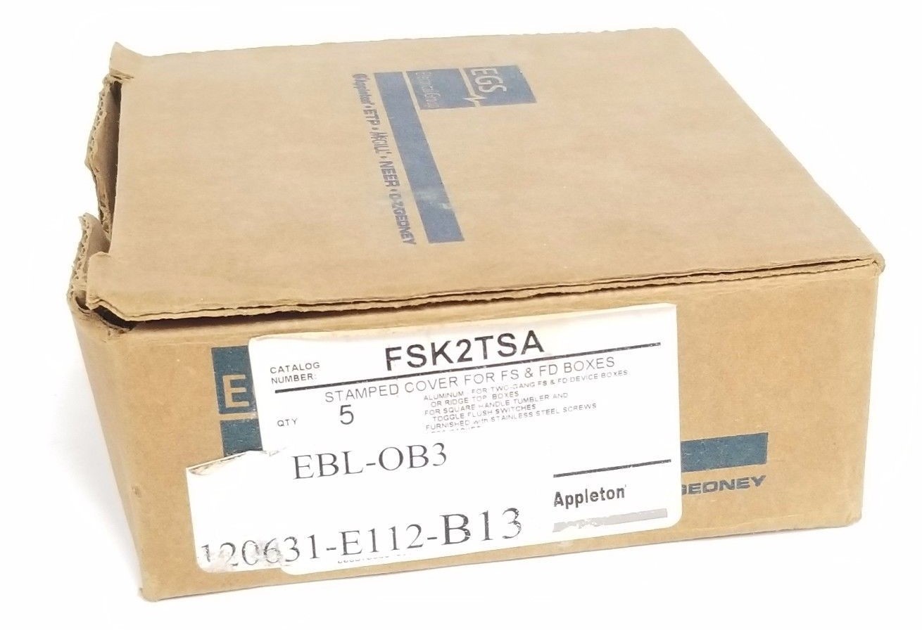 Used LOT OF 5 APPLETON FSK2TSA STAMPED COVERS FOR FS & FD BOXES
