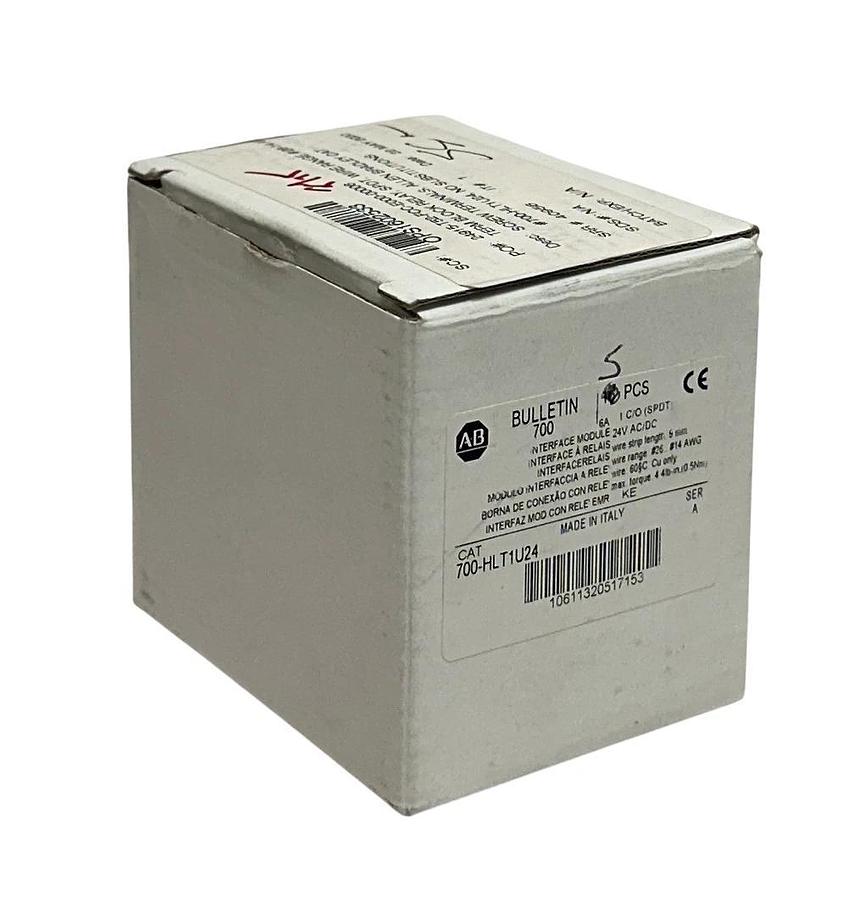5 ALLEN BRADLEY 700-HLT1U24 /A BULLETIN 700 INTERFACE MODULES 24VAC/DC NSMP