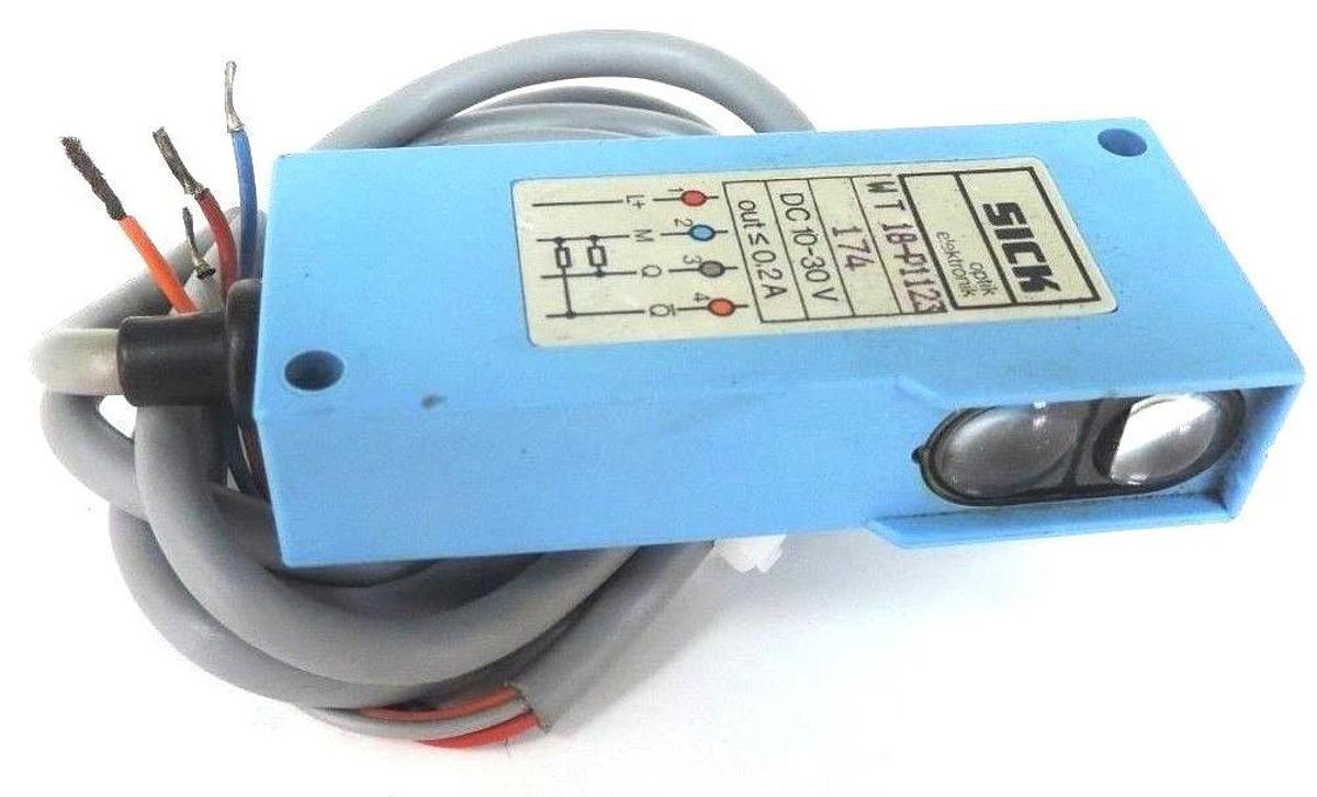 Used SICK OPTIC ELECTRONIC WT18-P1123 SENSOR PHOTOELECTRIC 10-30VDC, WT 18-P1123