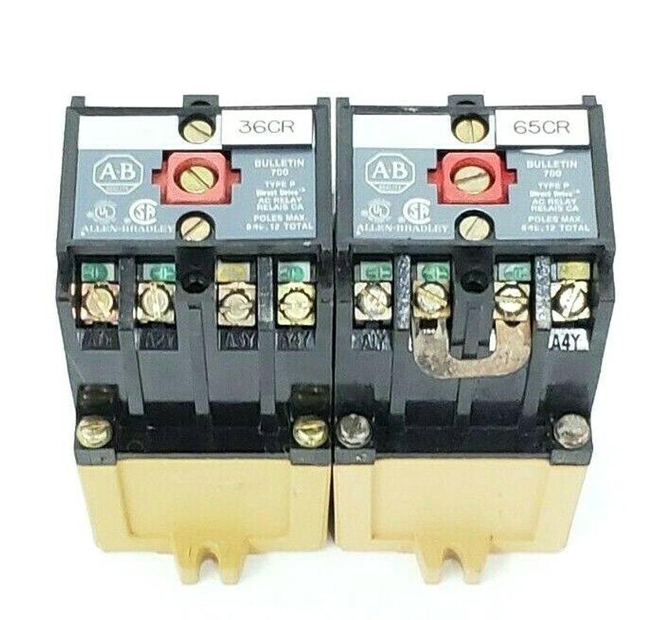 Used LOT OF 2 ALLEN BRADLEY 700-P400A1 SER. B RELAYS 700P400A1