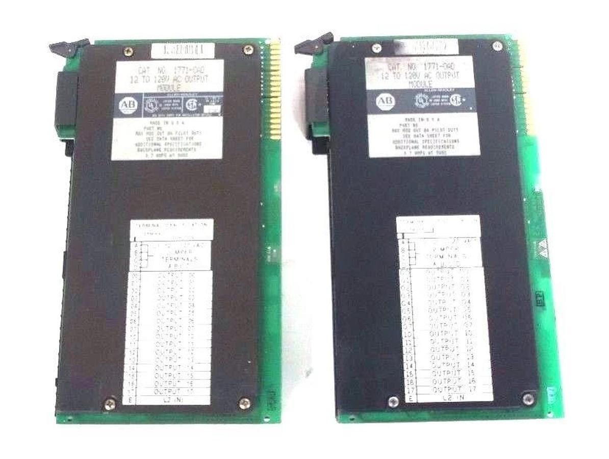 Used LOT OF 2 ALLEN BRADLEY 1771-OAD OUTPUT MODULES 12-120VAC