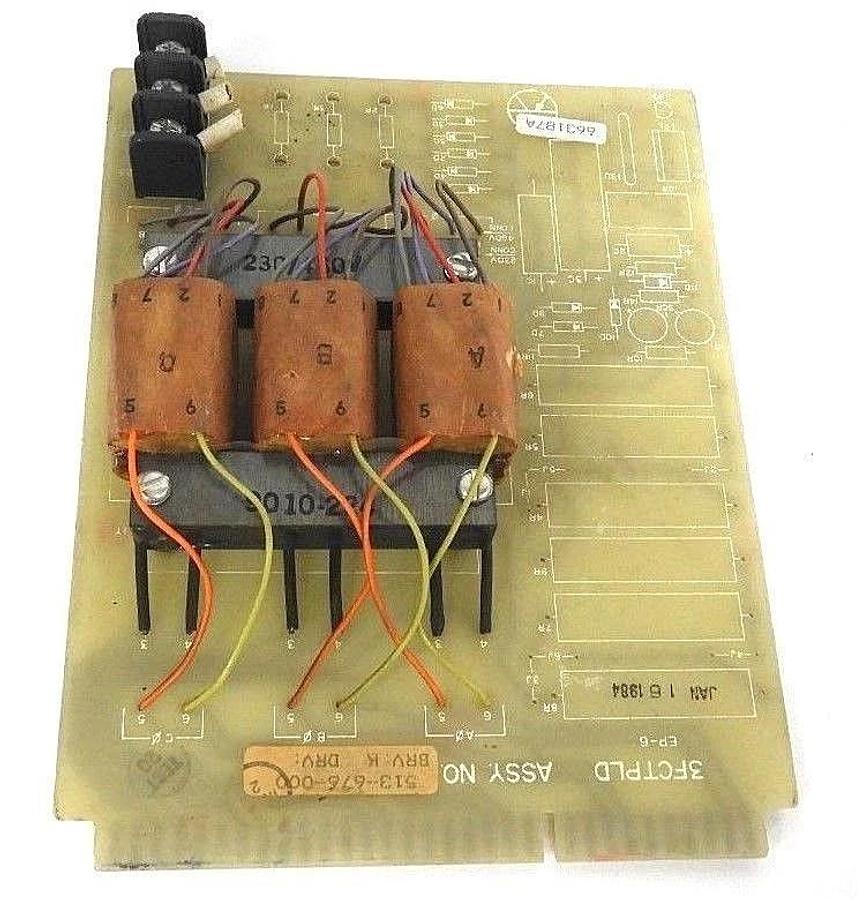 Used BURTON EMERSON 513-676-000 CIRCUIT BOARD BRV: K, 3FCTPLD, EP-6