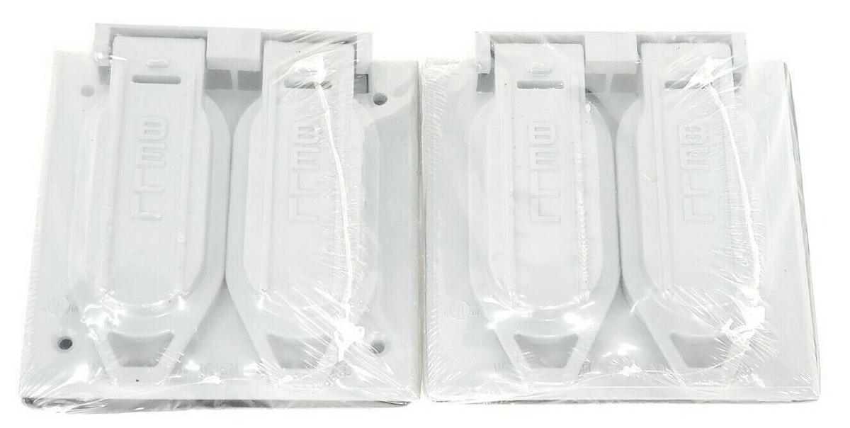 Used LOT OF 5 NEW THOMAS & BETTS WR281-C 2 GANG, 2 DUPLEX COVERS, WR281C