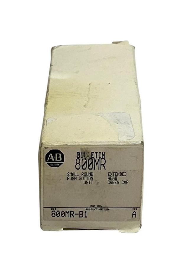 ALLEN BRADLEY 800MR-B1 /A BULLETIN 800MR SMALL ROUND PUSH BUTTON GREEN HEAD NSMP