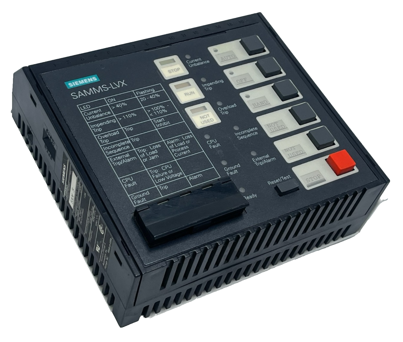 Used Siemens SAMMS-LVX SAM 5 Module Motor Master System I/O Control 120VAC