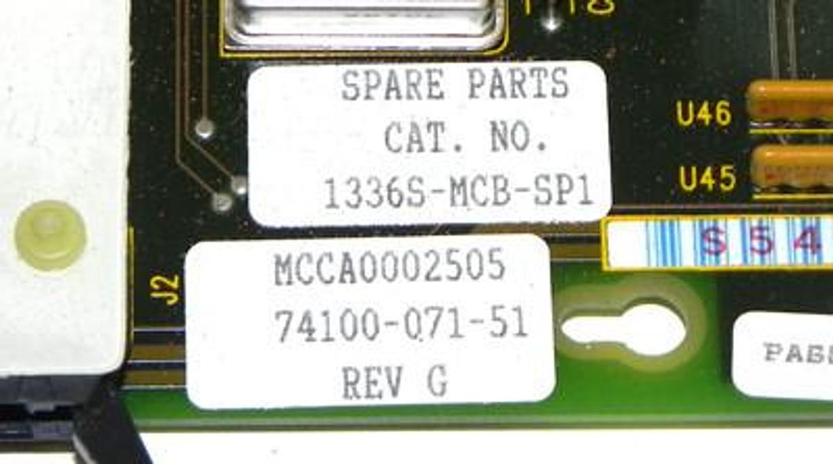 Used ALLEN BRADLEY 1336S-MCB-SP1 MAIN CONTROL PCB 1336SMCBSP1 REV. G