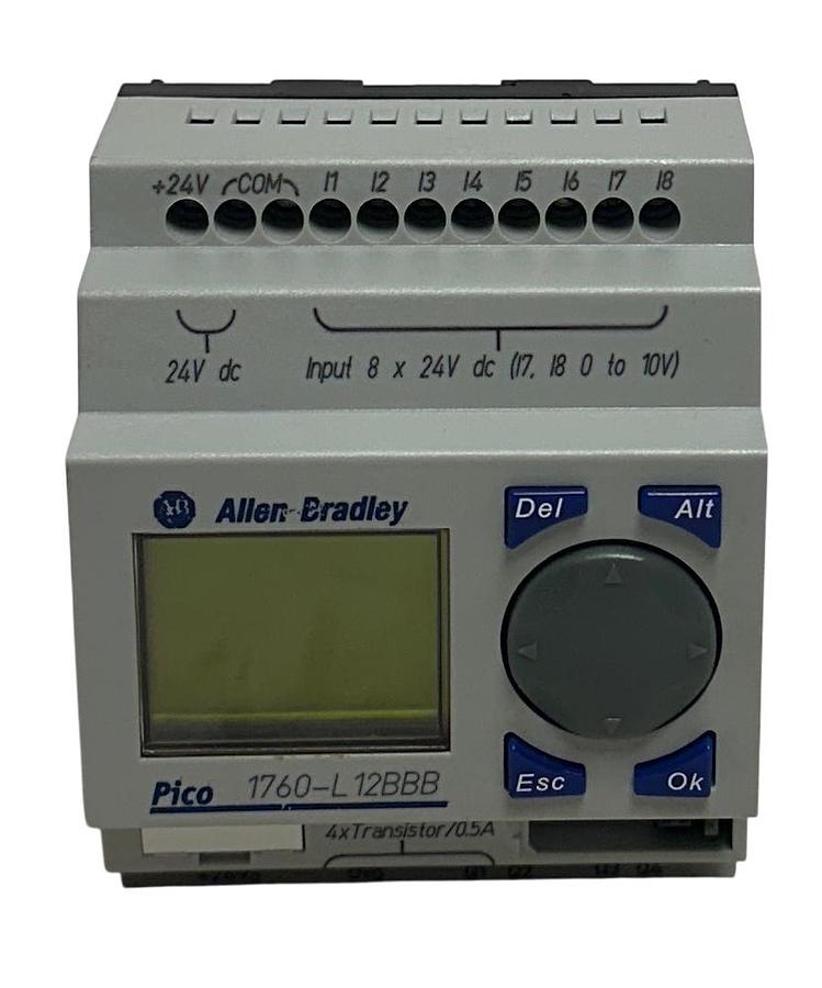Used ALLEN BRADLEY 1760-L12BBB /B Pico DC CONTROLLER 24VDC Rev. D 2W 1760L12BBB USNP