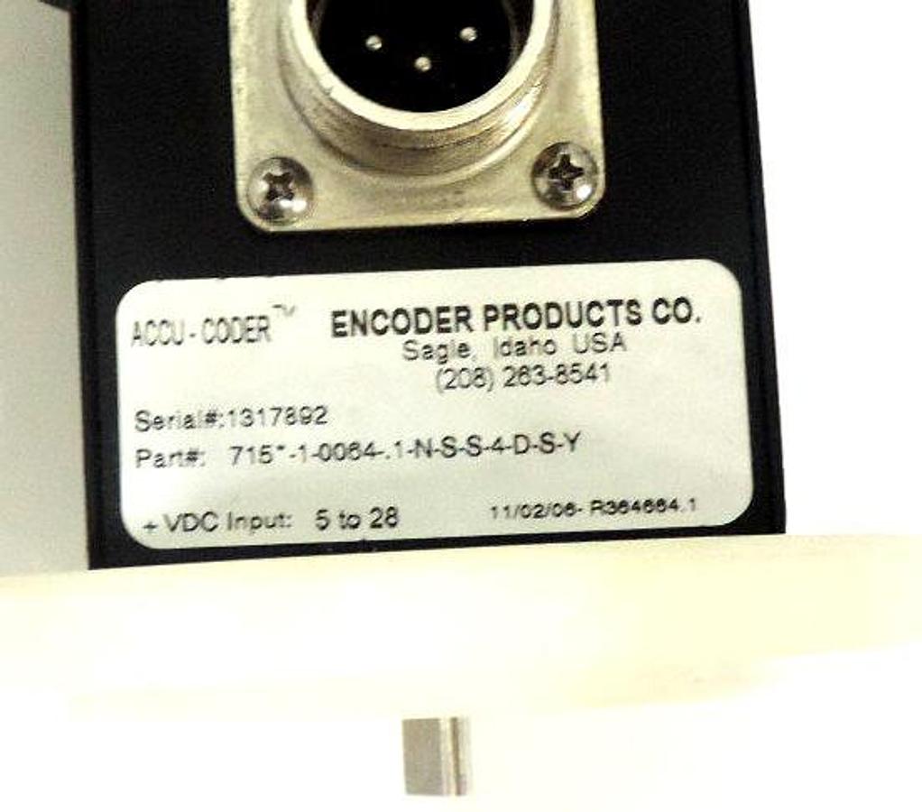 Used ACCU-CODER 715-1-0064-1-N-S-S-4-D-S-Y, ENCODER W/ IED ENCODER C2R-240/16