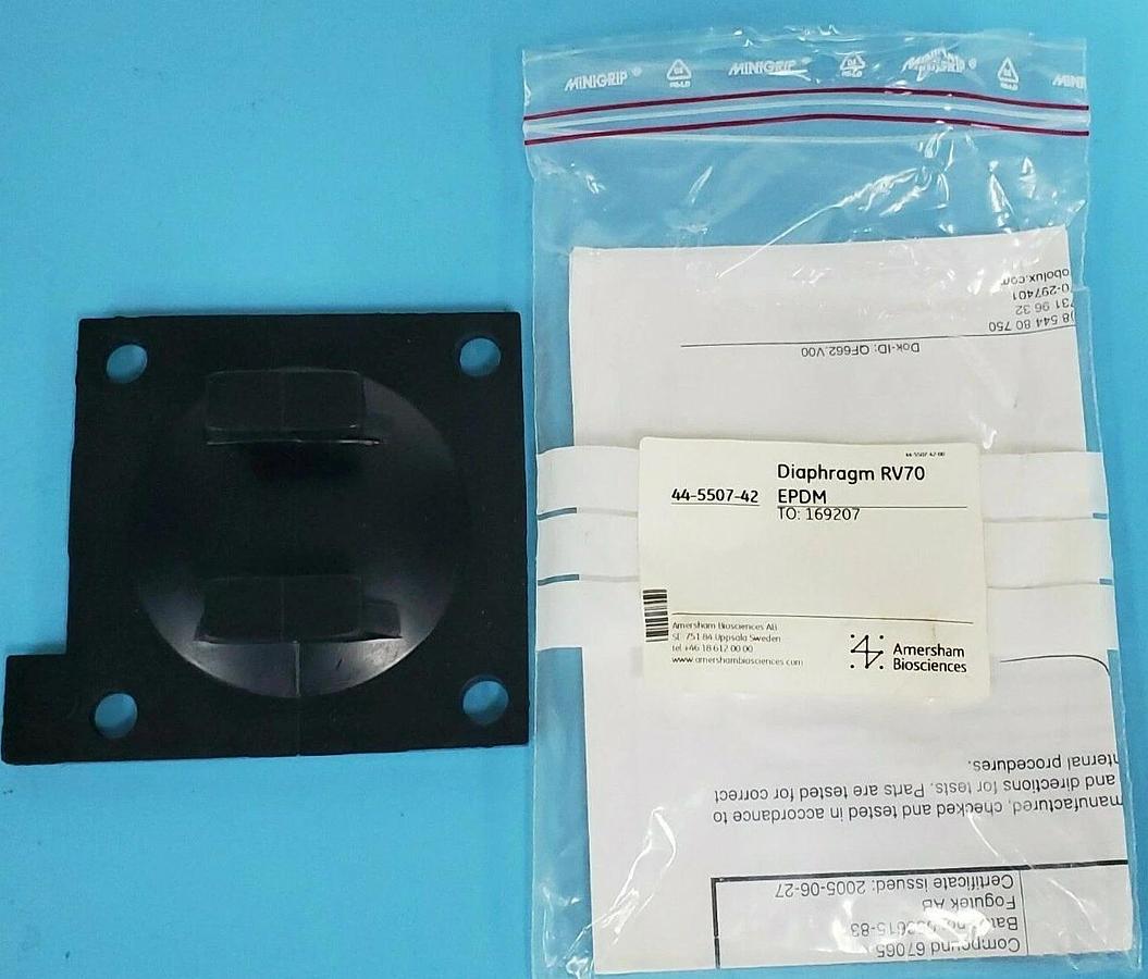 Used NEW AMERSHAM BIOSCIENCES 44-5507-42 DIAPHRAGM RV70 EPDM TO: 169207