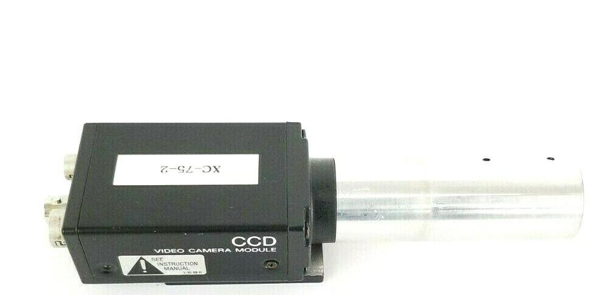 Used SONY XC-75-2 CCD CAMERA W/ 3'' IN. LENS & MOUNTING BRACKET 10.5-15VDC XC75-2
